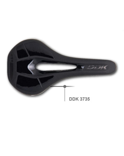 Сідло спортивне з отвором DDK 3735 272*140 чорне з червоним