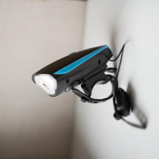 Ліхтар передній PU41 300LM,CREE XPG, акум.1200mAh, з сигналом,  USB