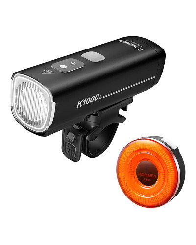 Комплект світла Ravemen LS33 : K1000 + CL05 (1000 + 30 lm, 4000 + 200 mAh)