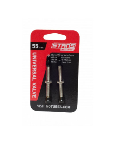 Безкамерний ніпель Stan's Notubes FV 55мм (2шт на блістері) сріблясті