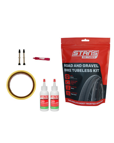 Набір Stan's Road Tubeless Kit 21 мм (стрічка 21 мм, ніпеля 55 мм, герметик 118 мл, викрутка)