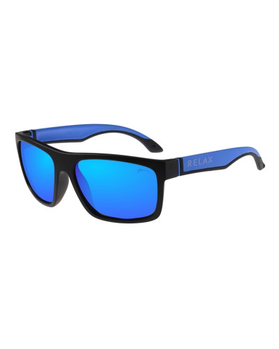 Окуляри Relax Wagga чорні матові, лінза brown (PC), ice blue, кат. 3