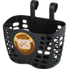 Кошик дитячий пластиковий на кермо KLS Buddy Лев, чорний