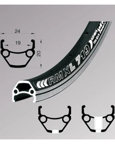 Обід Remerx DRAGON LINE 719, 27,5'', 584x19, 32 отв., AV, чорн. анод., V-Br, CNC