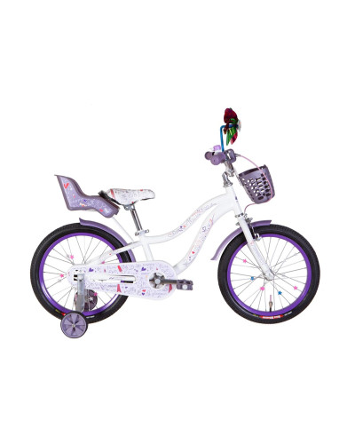 Велосипед ST 18" Formula ALICIA BH рама-9" білий 2024 крила, дзвоник, корзина
