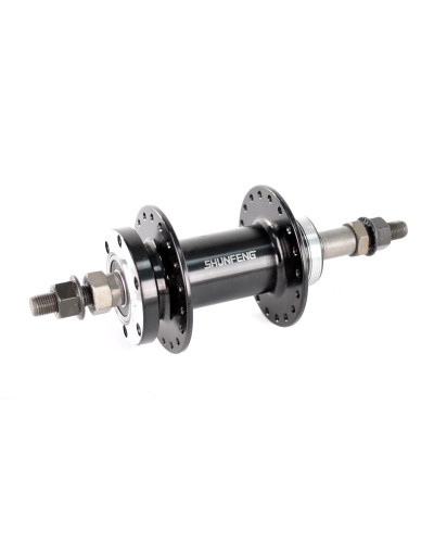 Втулка Shunfeng задня AL 3/8х14Gx36H 135х185, SF-A210RB, пром-підшипник, чорна AFT