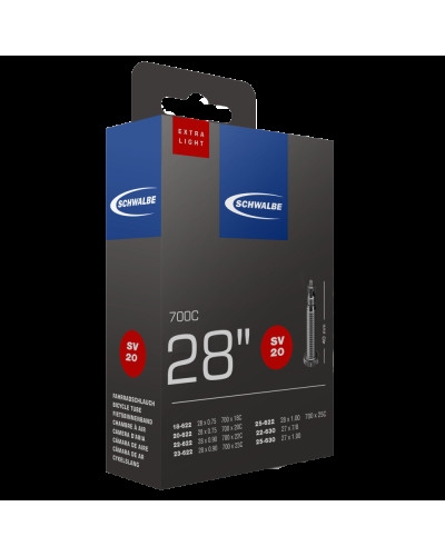 Камера Schwalbe SV 20 Extra Light 28" (18/25-622/630) SV 40мм