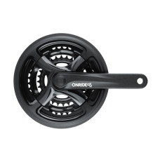 Комплект шатунів ONRIDE Trio 840P, під квадрат, 170 мм, 28-38-48Т, на 8/7/6 шв., чорний