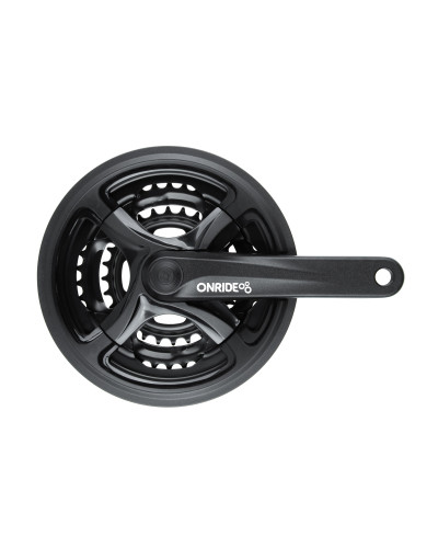 Комплект шатунів ONRIDE Trio 840P, під квадрат, 170 мм, 28-38-48Т, на 8/7/6 шв., чорний