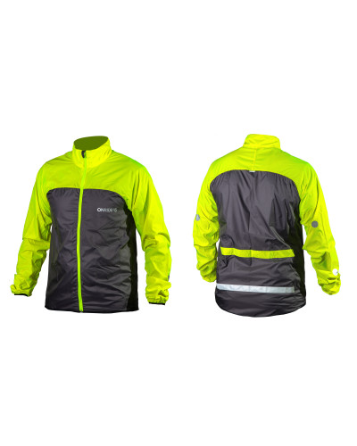 Вітровка ONRIDE Fit сірий-жовтий неон XXL