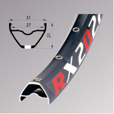 Обід Remerx ENDURO RX 2027, 29, 622x27, 28 отв, FV, пістонований, чорний анод., E-Bike, безкам.
