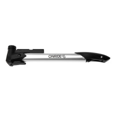 Насос компактний ONRIDE Blast алюмінієвий, 27см, з манометром макс.тиск 120PSI голівка під FV/AV