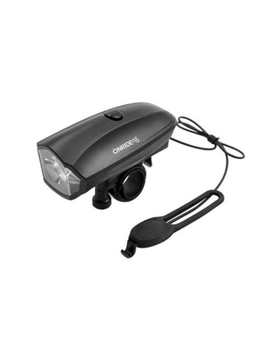 Електронний сигнал 2в1 ONRIDE Lightbell (сигнал + ліхтар), (45 lm, 700 mAh, Micro USB), пластиковий