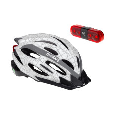 Шолом ONRIDE Grip білий M (55-58 см) + Мигалка ONRIDE Row