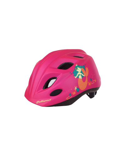 Шолом дитячий POLISPORT Kids XS Premium (48-52 см) LED (блимавка) Русалка In-Mold