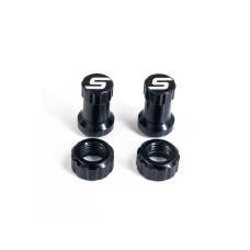 Набір Stan's Tubeless Valve Color Kit, ковпачок + гайка, чорний, пара