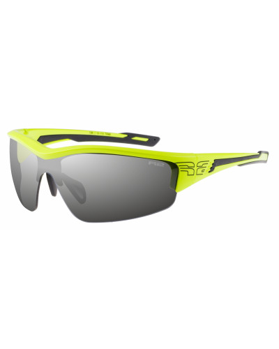 Окуляри R2 WHEELLER neon/yellow-black (TR90), лінза smoke, покриття flash mirror, кат. 3