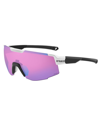 Окуляри R2 EDGE white-black (TR90), лінза pink (HD), покриття blue revo, кат. 3