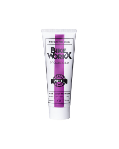 Мастило густе BikeWorkX Progreaser White, з PTFE, 100 г
