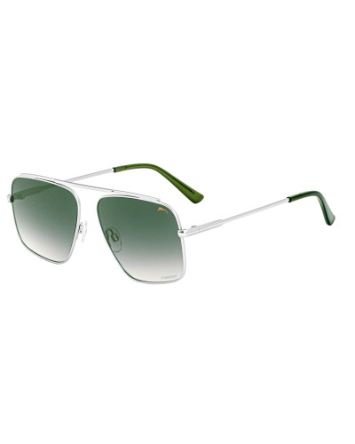 Окуляри Relax Narcos срібні матові, лінза green (Polarized TAC 1,1 mm), кат. 3