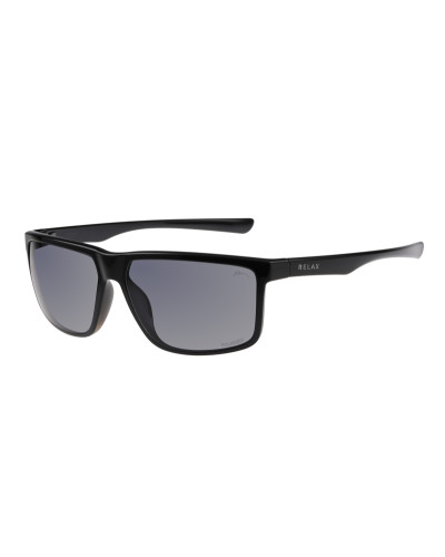 Окуляри Relax Katan чорні глянцеві, лінза smoke (Polarized TAC 1,1 mm), кат. 3