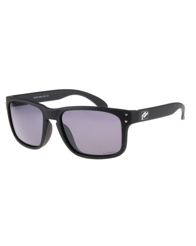 Окуляри Relax Baffin чорні прогумовані, лінза smoke (Polarized TAC 1,1 mm), кат. 3