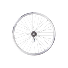 Колесо задн. VLT 28" дорожн. обід двуст. AL 36H silver- Втулка ST VELOSTEEL (Чехия) тормозная на гайках CP