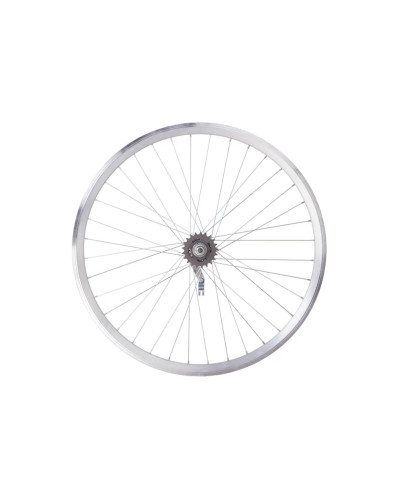 Колесо задн. VLT 28" дорожн. обід двуст. AL 36H silver- Втулка ST VELOSTEEL (Чехия) тормозная на гайках CP
