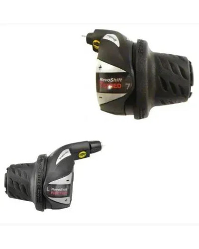 Shimano Revo-Shift SL-RS36 (3/7), 21 SPD, Лівий ревошифт - пошуковий, Правий - фіксований, з індикац. віконцями, із тросиками, лівий+правий
