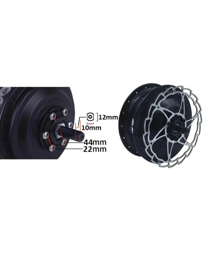 Мотор передній редукторний 350w front geared FG035C/100/330JC