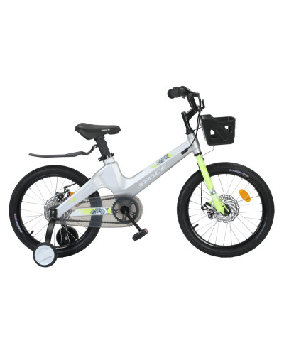 Велосипед MG 18" SPACE KID MOON DD рама-10" сірий 2024 крило пер., крило зад., корзина