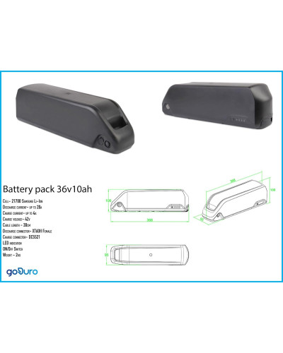 Акумулятор 36v20ah DP4C 50LT 10s4p  10/40A
