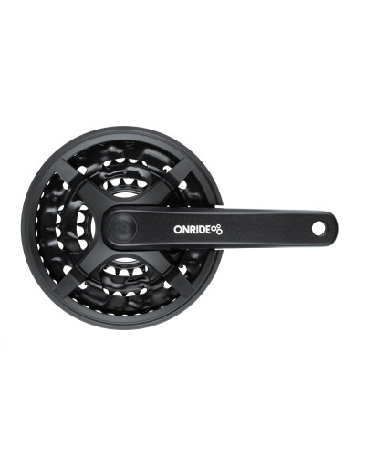 Комплект шатунів ONRIDE Trio 830P, під квадрат, 175 мм, 22-32-42Т, на 8/7/6 шв., чорний