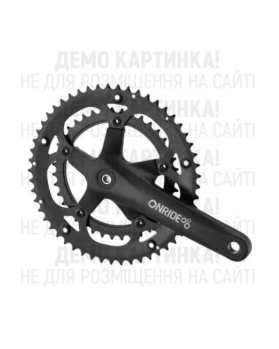 Шатуни ONRIDE Duet 920, під квадрат, 170 мм, 39-50Т BCD: 130 мм, на 9 шв., чорний