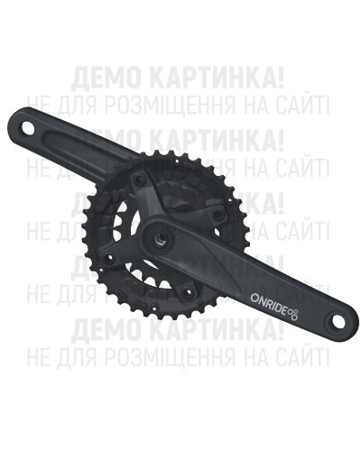 Шатуни ONRIDE Duet Pro 1120, під Hollowtech, 170 мм, 22-36Т BCD: 104/64 мм, на 11/10/9 шв., чорний