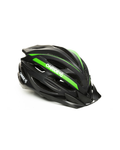 Шолом ONRIDE Grip матовий чорний/зелений L (58-61 см)