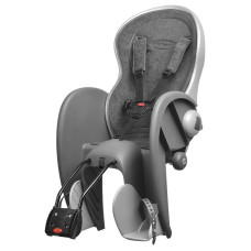 Дитяче крісло заднє POLISPORT Wallaby Evo Deluxe FF на підсідельну трубу, 9-22 кг, сіре