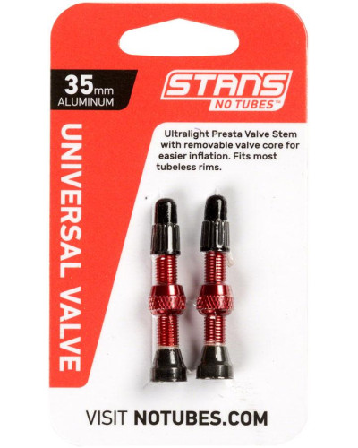 Безкамерний ніпель Stan's Notubes FV 35мм (2шт на блістері) червоні