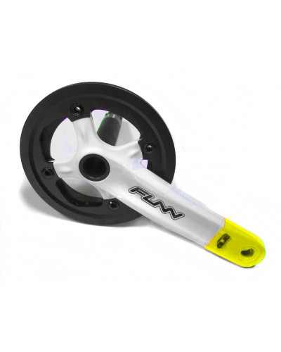 Шатуни FUNN Arrow Bob Single Hollowtech II 170мм 32T з захистом білий/жовтий