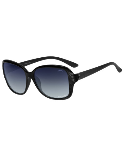 Окуляри Relax Pole чорні матові/металік, лінза smoke grady (Polarized TAC 1,1 mm), кат. 3