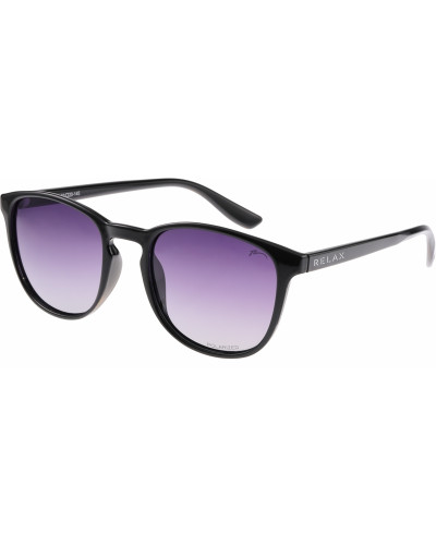 Окуляри Relax Somerset чорні глянцеві, лінза smoke grady (Polarized TAC 1,1 mm), кат. 3