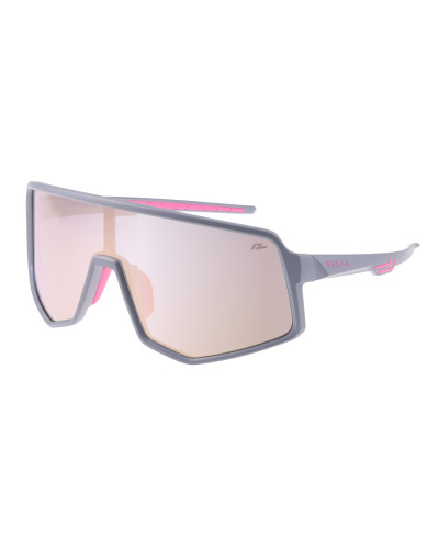 Окуляри Relax Langeland сірі матові, лінза smoke (PC), pink-rose gold revo, кат. 2