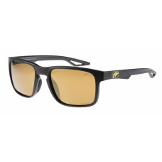 Окуляри Relax Baltra чорні матові, лінза smoke (Polarized TAC 1,1 mm), gold mirror, кат. 3