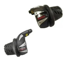 Shimano Revo-Shift SL-RS36 (3/6), 18 SPD, Лівий ревошифт - пошуковий, Правий - фіксований, з індикац. віконцями, із тросиками, лівий+правий