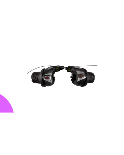 Shimano Revo-Shift SL-RS36 (3/6), 18 SPD, Лівий ревошифт - пошуковий, Правий - фіксований, з індикац. віконцями, із тросиками, лівий+правий