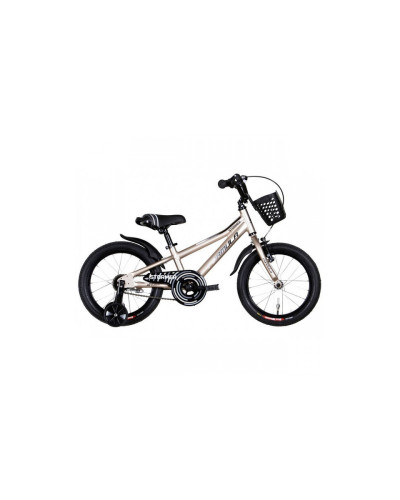 Велосипед AL 16" Formula STORMER рама-8,5" бежевий з крилом Pl, з кошиком Pl