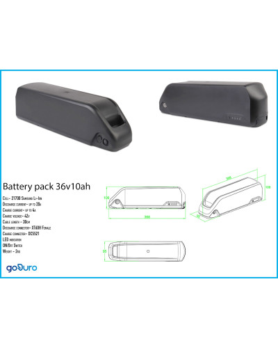 Акумулятор 36в10Аг DP4C 21700 Samsung