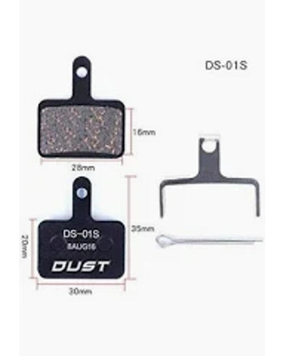 Колодки гальмiвнi полуметал disc DUST DS-01S Пiдходить пiд дисковi гальма: Shimano M515/M446/Tektro Draco и др.