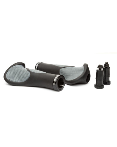 Ручки руля гріпси ONRIDE HornGrip10, ергономічні, з замками, чорні/сірі