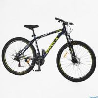 Велосипед 29 Спортивний Corso «Dark-X» 29" дюймів DX-29306 рама алюмінієва 19``, обладнання Shimano 21 швидкість